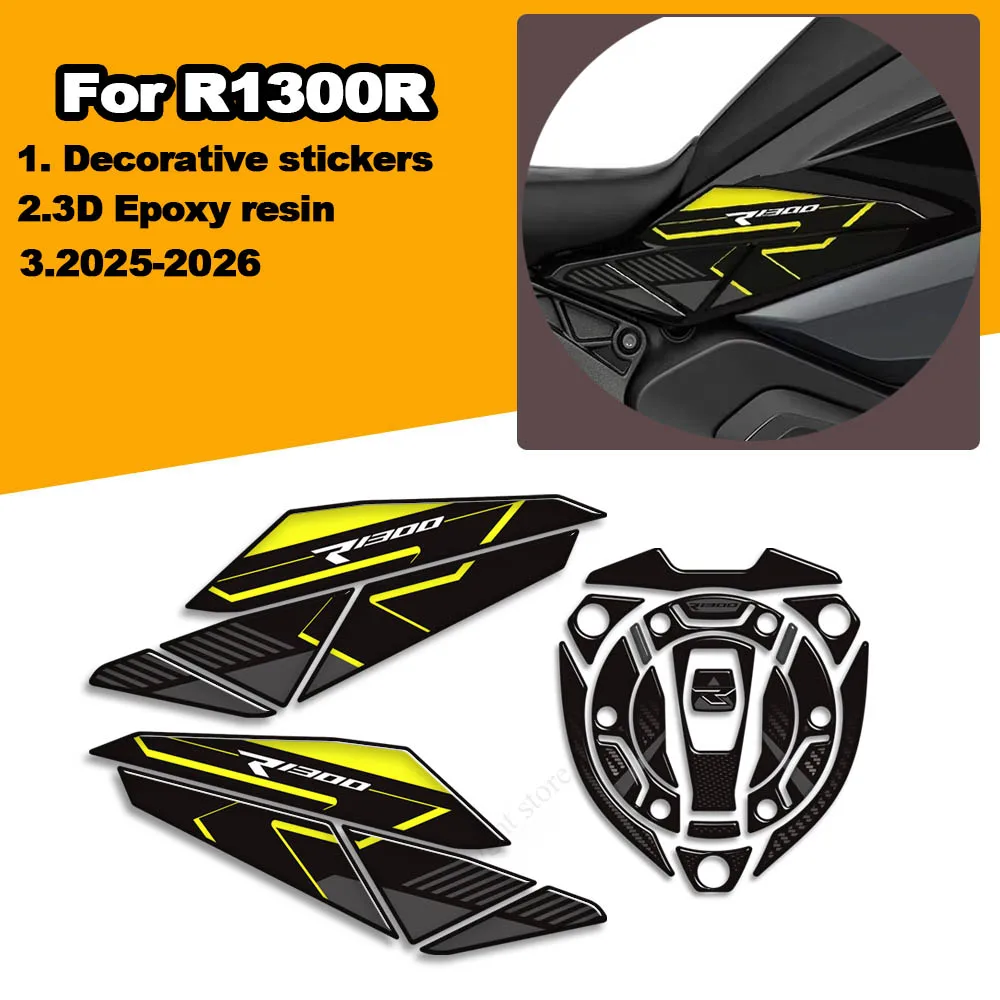

Защитный комплект 3D-наклеек из гелевой смолы для крышки топливного бака мотоцикла R1300R R 1300R R1300 R 2025 2026