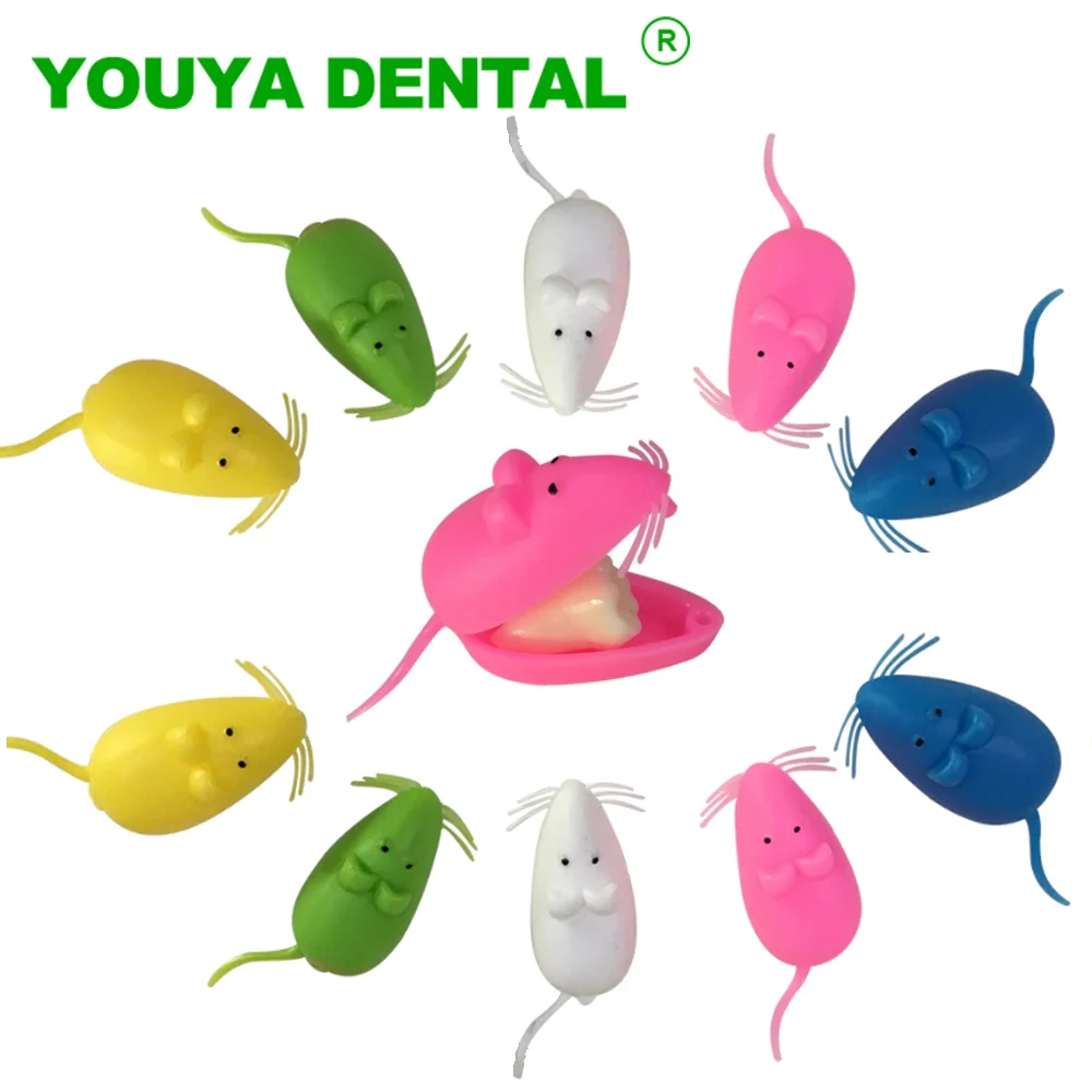 

50pcs Kids Tooth Storage Box Cute Mouse Shape Plastic Save Milk Teeth Box Children'S Souvenir Collection Keepsake Container Case