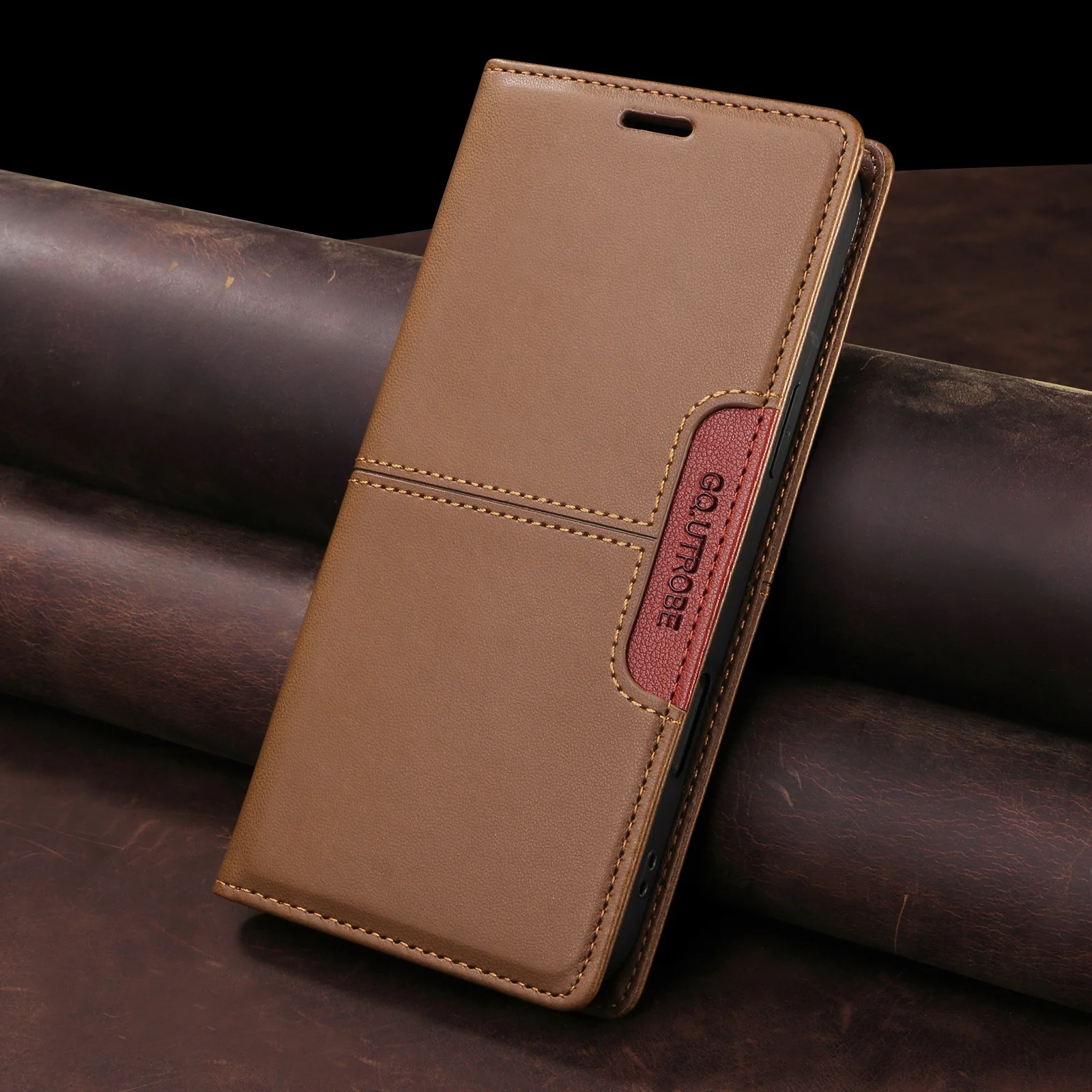 NONE Magnetische Ledertasche für iPhone 16 15 14 13 12 11 17 Pro Max 17Air 16 15 Plus 16e SE2 SE3 Business Flip Wallet Card Slot Cover 5