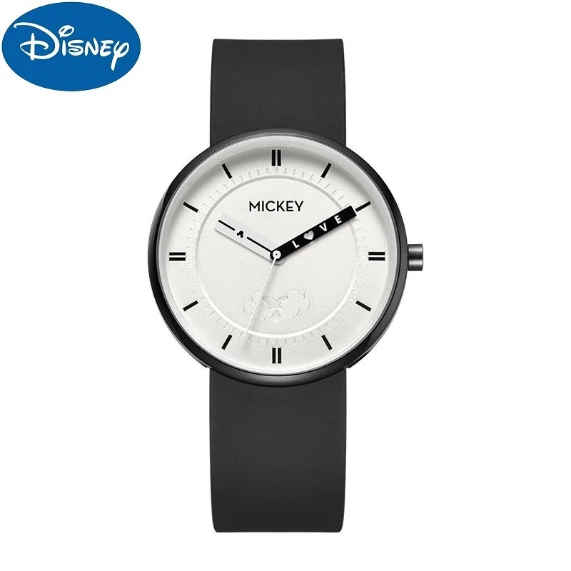 Disney Original Mickey Mouse Women Cartoon Quartz Wristwatch Girl Student Children Teenager Silicone Waterproof New Montre Femme