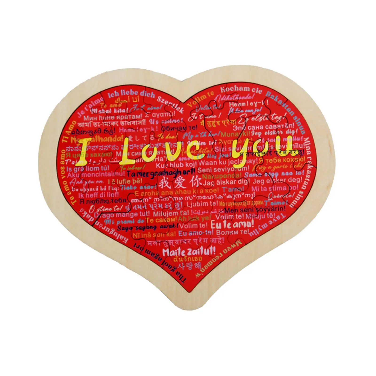 

2Pcs Heart Shape Puzzle for Kids Boys Home Decor for Birthday Wedding