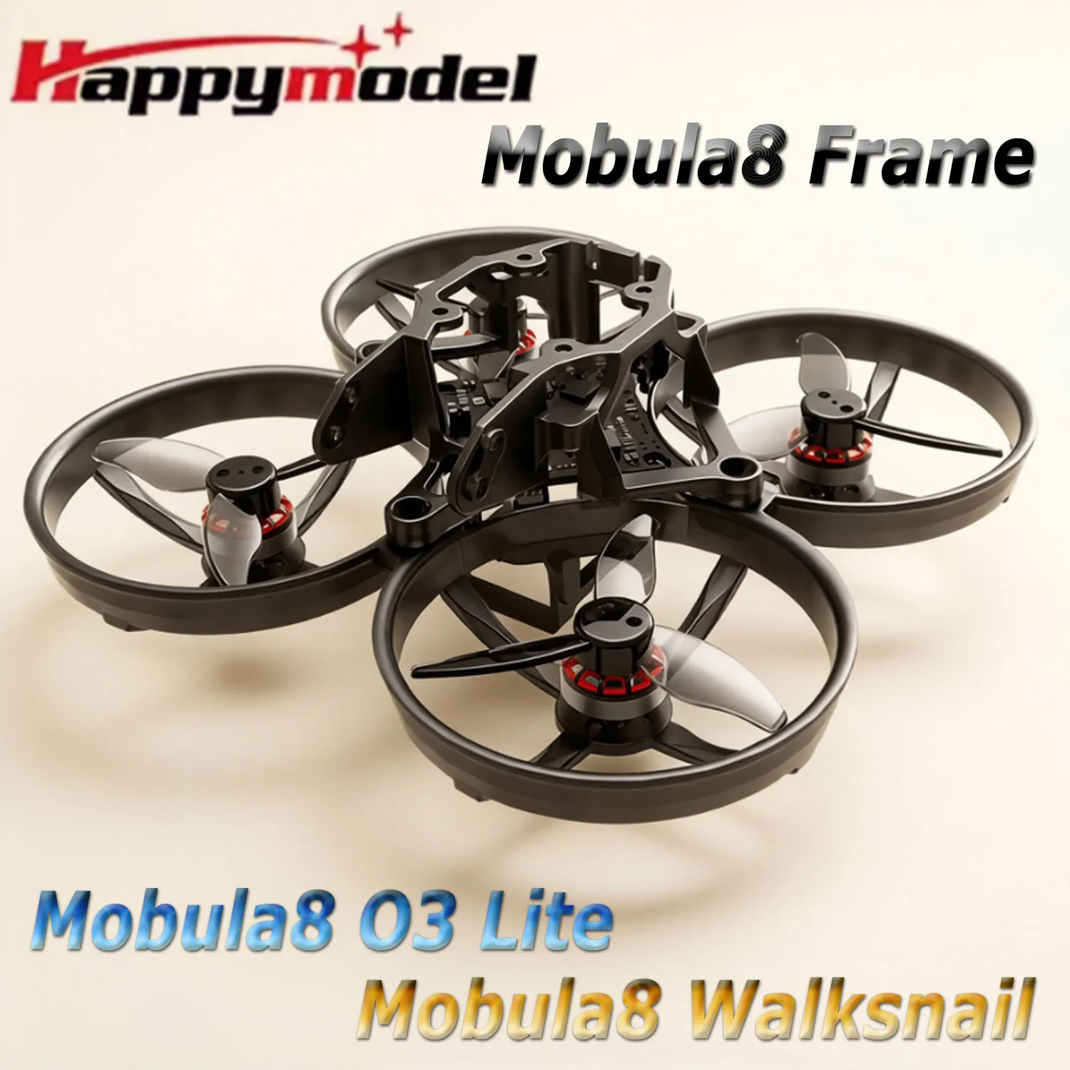 ​HappyModel ​Mobula8 2S 85mm Digital HD Micro FPV whoop DJI O3 WTFPV / Walksnail / Hdzero optional FPV Drones Quadcopter Model
