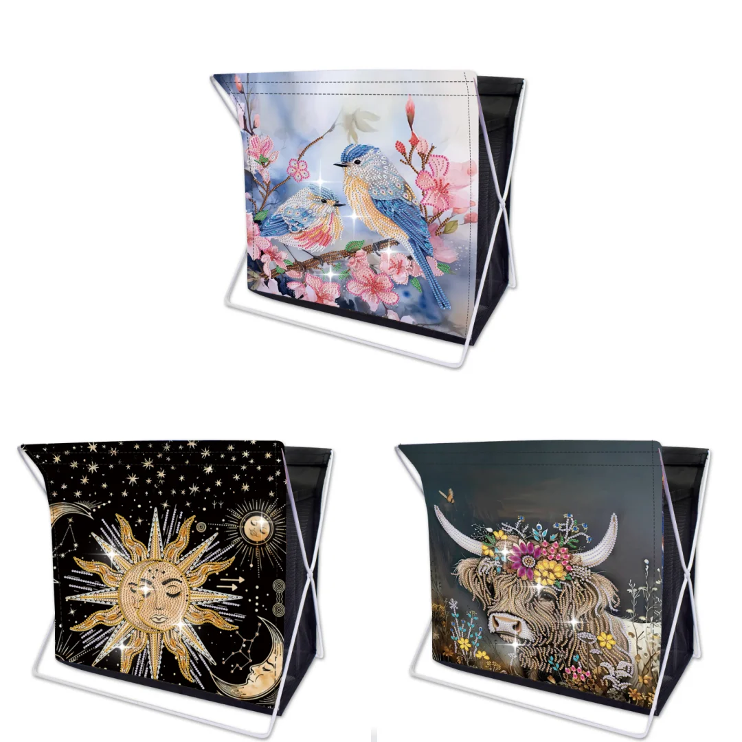 

DIY алмазная роспись животных узор опорная рама холст складной контейнер для спальни и гостиной