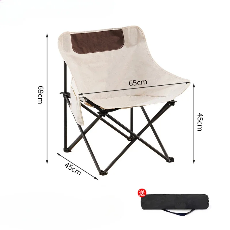 Camping Folding Chair Moon Chair Table Outdoor Portable High Back Chair Household Fishing Chair Disassembly Express Gardening