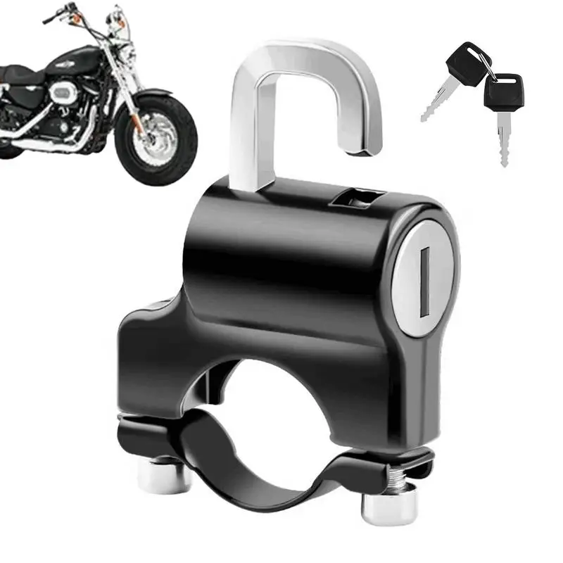 Motorcycle Anti Theft Hat Lock Weatherproof Helmet Security Lock Non Deform Portable Anti Theft Fixed Helmet Bike Handlebar Lock