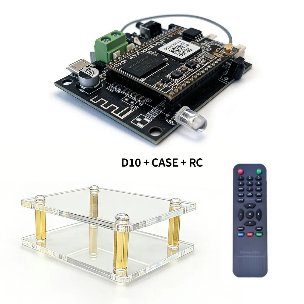 

EMiUZEK D10 Expansion Board WiFi Bluetooth Multiroom Streamer ESS9023 DAC I2S Optical Coaxial High End Audio Processing