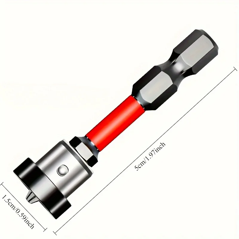 1pc Multifunctional Phillips Screwdriver Head, S2 Steel Magnetic Ring Positioning, Waterproof and Dirt-Proof, Suitable for