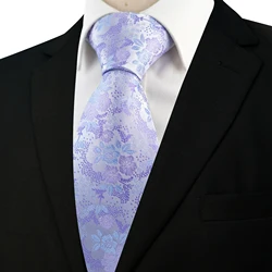 EASTEPIC 8 cm New Fashion Purple Floral Tie Men in Casual Clothes Elegant Accessory Quality Neckwear Wedding Party Flower Leaf