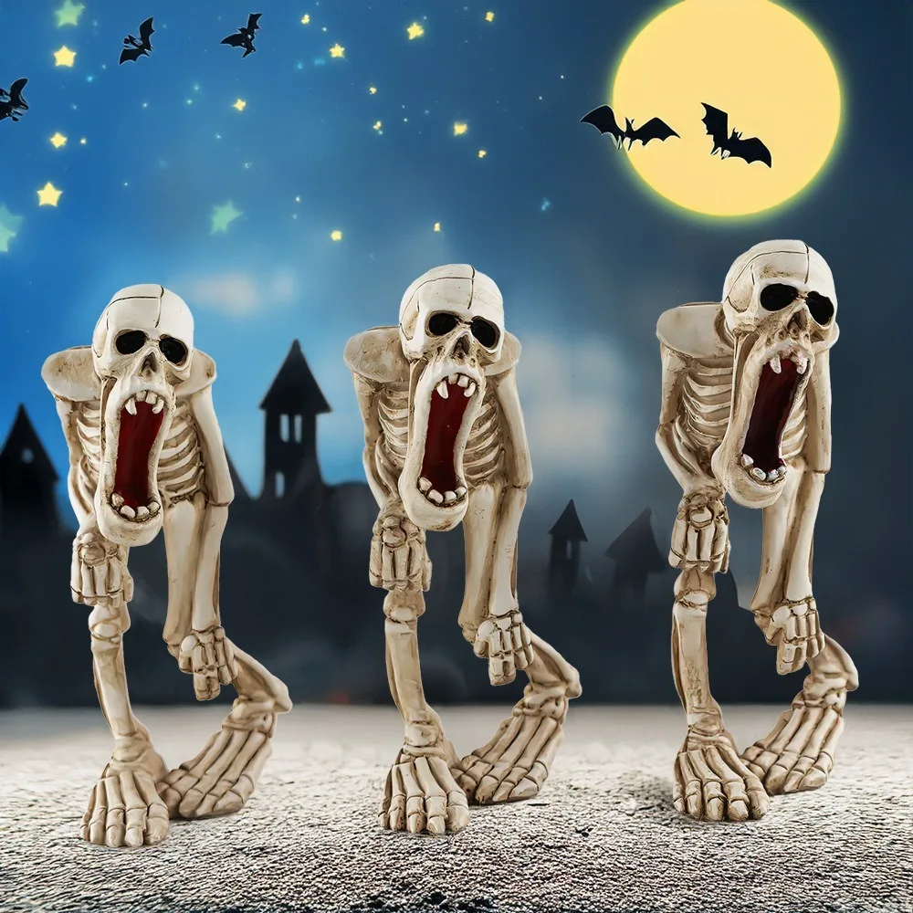 Witch Mummy Halloween Skeleton Vampire Resin Trick Props Ghoul Ornament