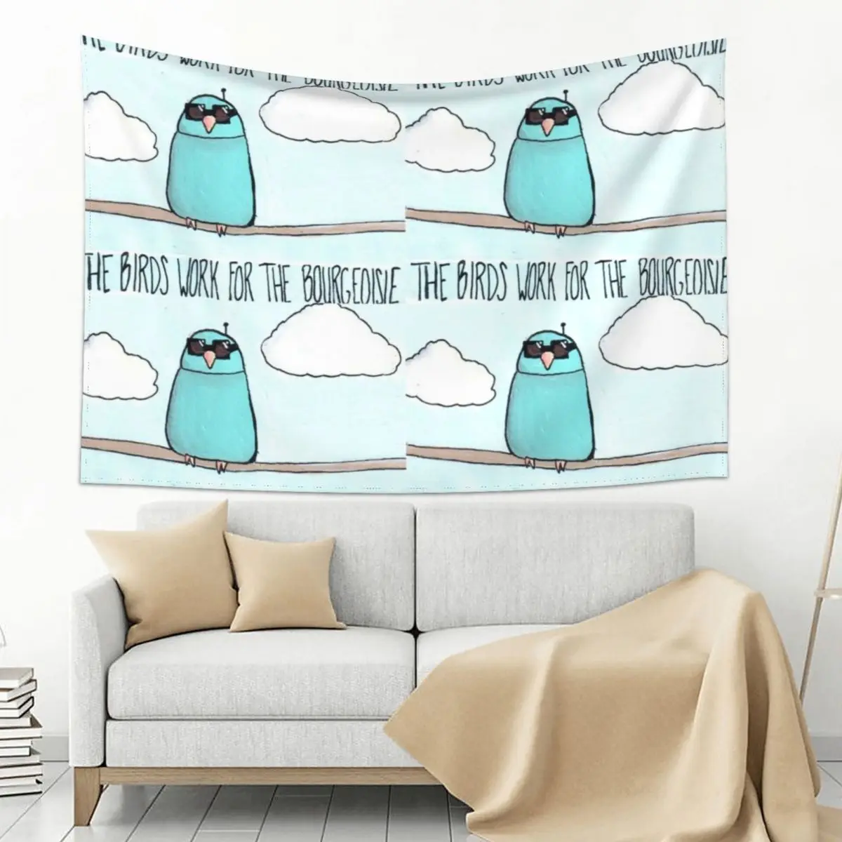 

the birds work for the bourgeoisie Tapestry