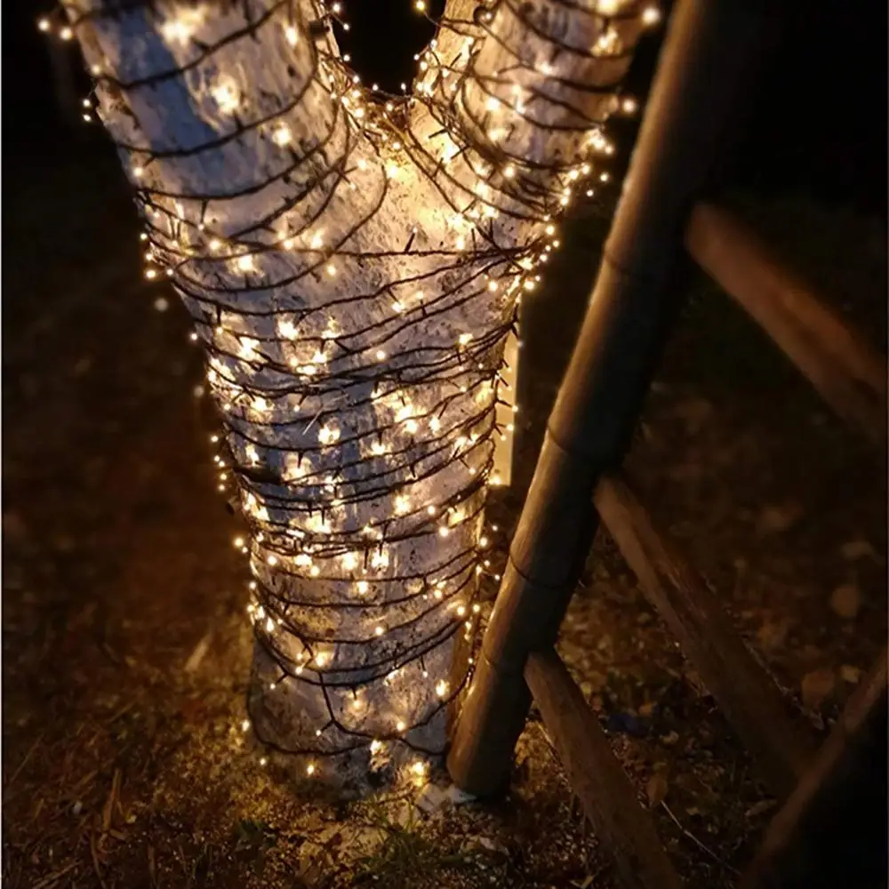 Led String Light Outdoor Waterdichte 32ft 100Leds Flash Fairy Slinger Gordijn Licht Voor Kerstboom Tuinfeest Vakantie Decor