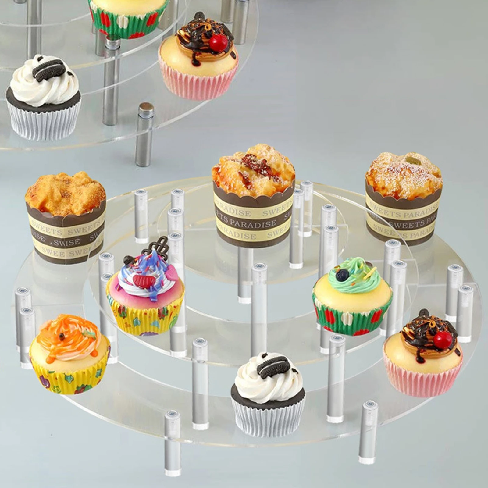 Multi Layer Cake Display Stand Easy to Install with Durable and Practical Material Ideal Gifts for Relatives and Friends