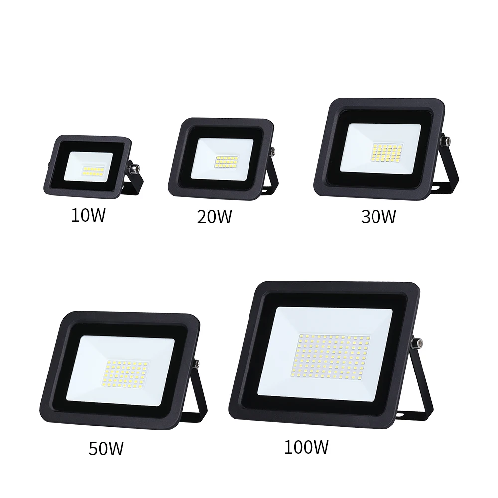 Imagem -03 - Holofote Led para Jardim ao ar Livre Holofotes Lâmpada Impermeável Ip68 Ultra-fino 10w 20w 30w 50w 100w 110v 220v