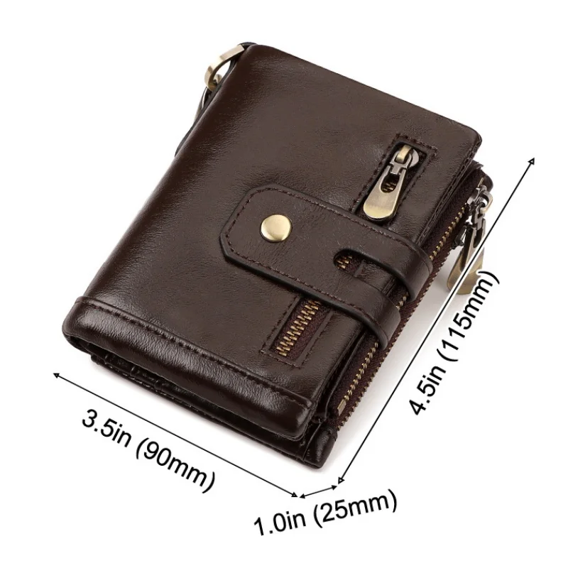 UKF Genuine Leather Men's Wallet Premium Product Real Cowhide Wallets For Man Short Black Wallet Portefeuille Homme Short Purses