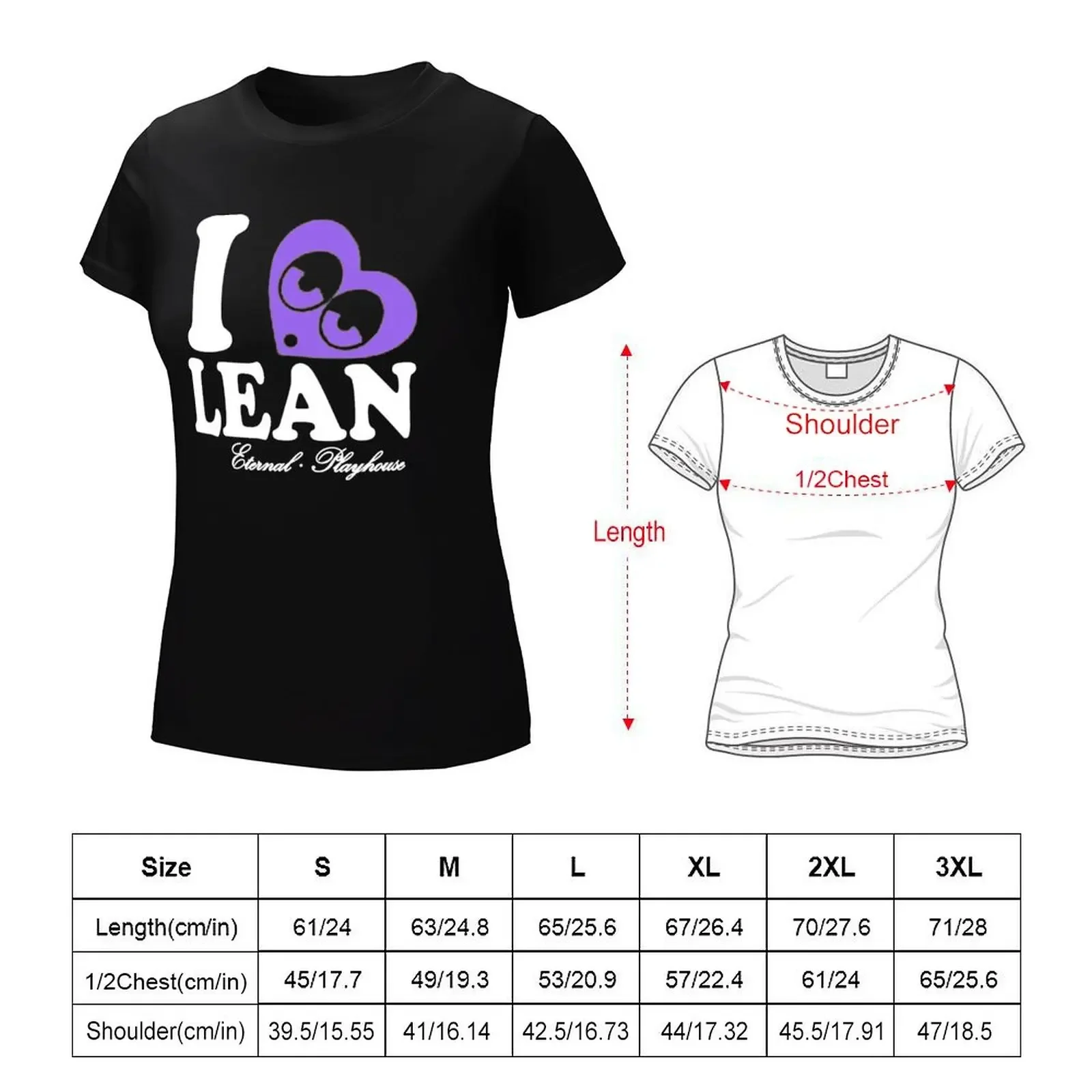 i heart lean T-Shirt Female clothing cute clothes Aesthetic clothing kawaii clothes ariat shirts for Women