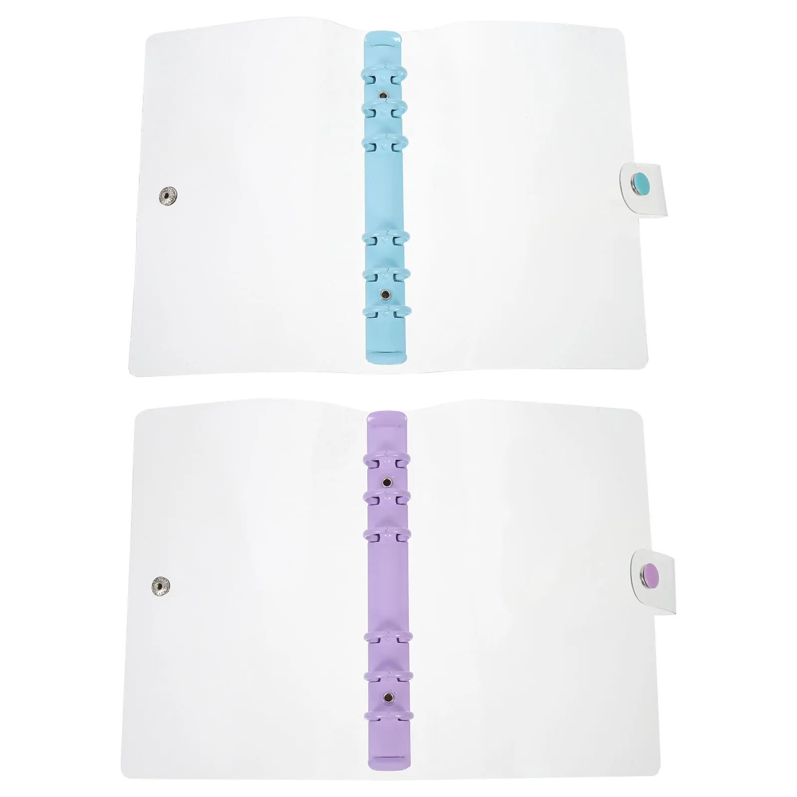

2pcs Pvc Loose-Leaf Binder Cover For School Office Supplies Notebook Shell Planner Scrapbook Journal Binder Folder