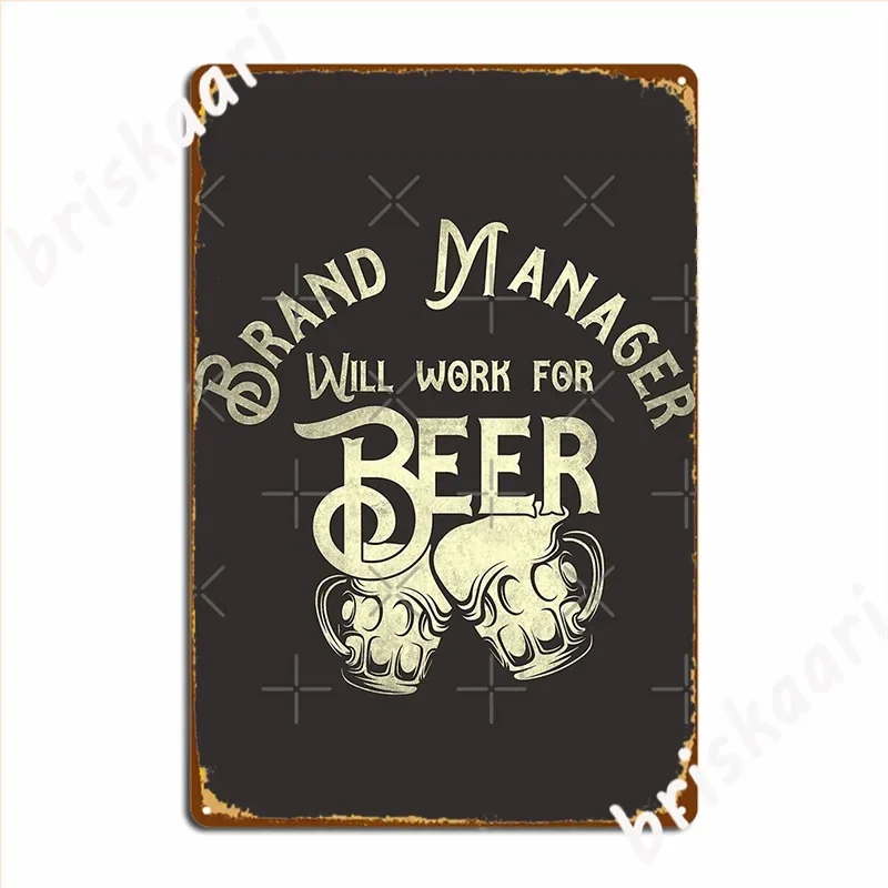 Brand Manager Job Gifts For Him Her Poster Metal Plaque Cinema Kitchen Mural Wall Decor Customize Tin Sign Poster
