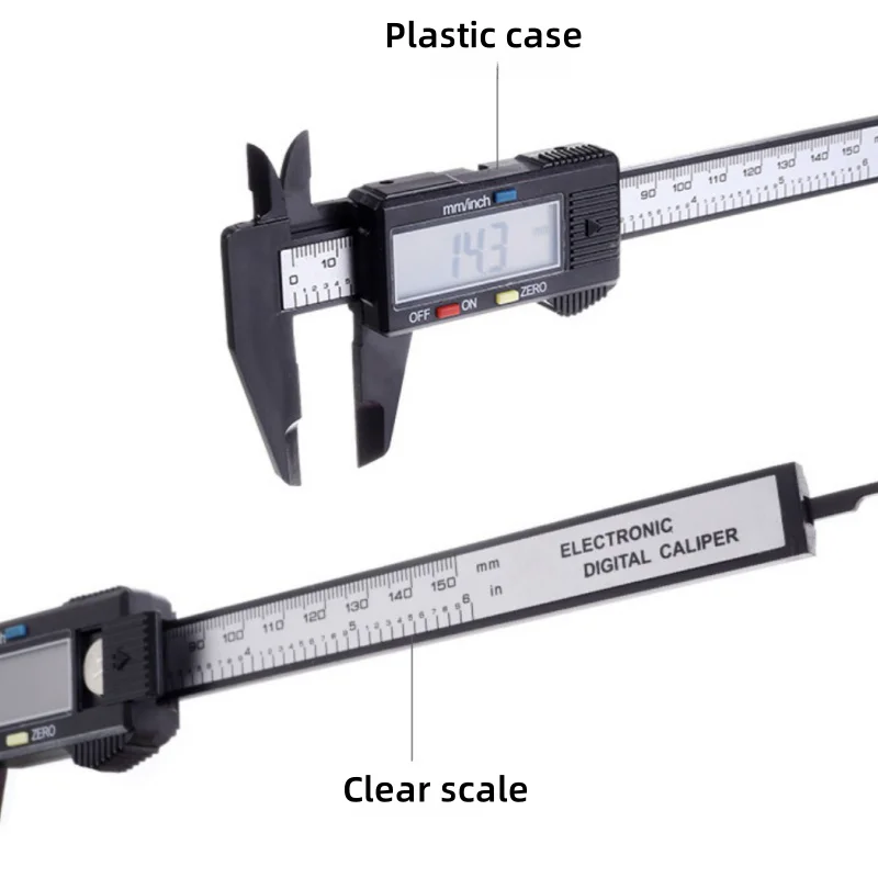 Electronic Digital Display Vernier Caliper 0-150mm High Precision Industrial Digital Measuring Stainless Steel Calipers