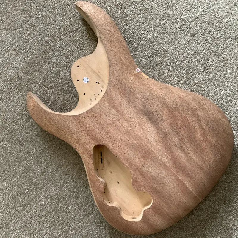 FB986  Solid Basswood with Mahogany for 6 String Electric Guitar Body Genuine LAG Guitar Replace and DIY Parts Unfinished