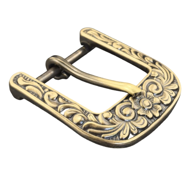 Hebilla de cinturón de latón macizo, 1 unidad, 40mm, accesorio para manualidades de cuero DIY para cinturón de hombre de 38-39mm, hebillas de cinturón para cabeza para hombre BK0132