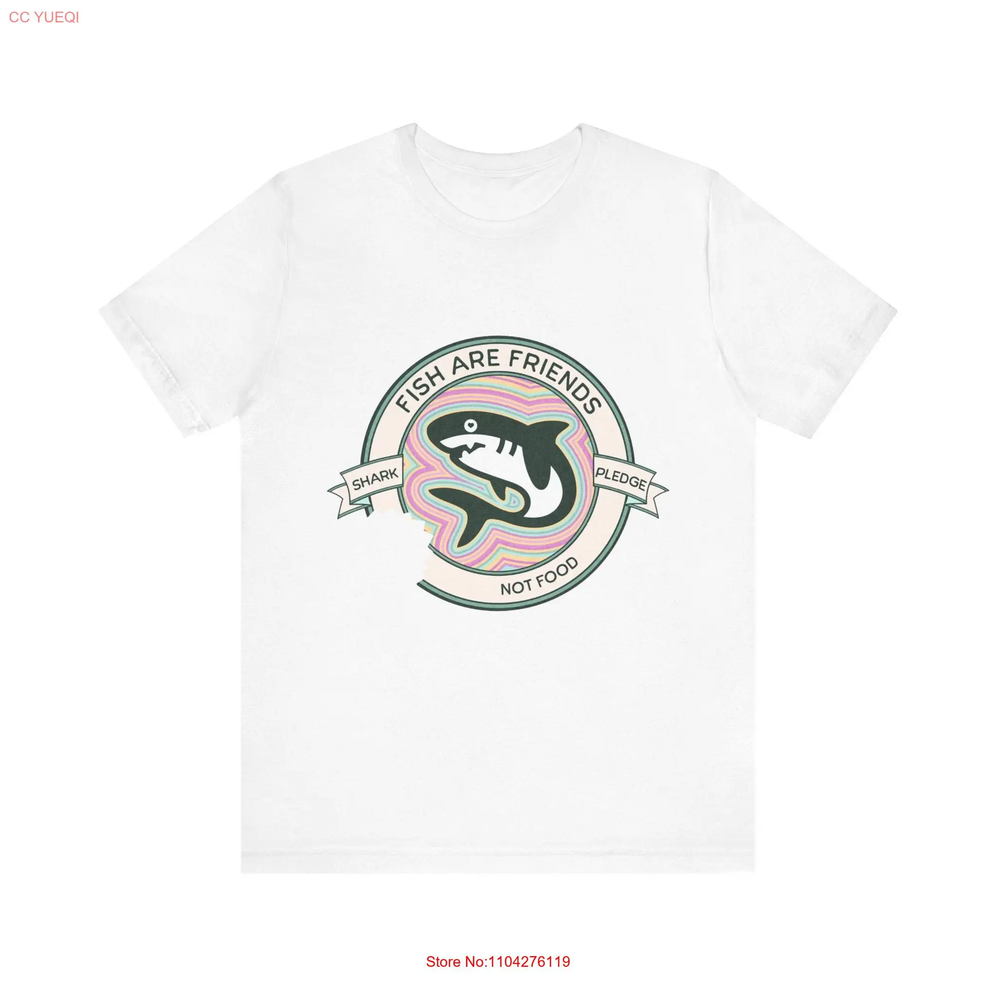 Shark Pledge T Shirt long or short sleeves