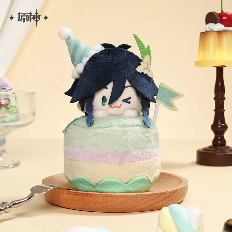 Genshin Impact Figure Cute Toy Peripheral Products Magical Party Series Venti Zhongli Furina Q-version Doll Keychain Original