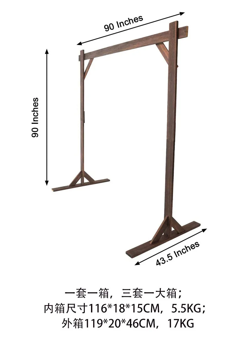 Forest Lawn Wedding Entrance Open Arch Backdrop Wooden Arch Decoration Flower Rack