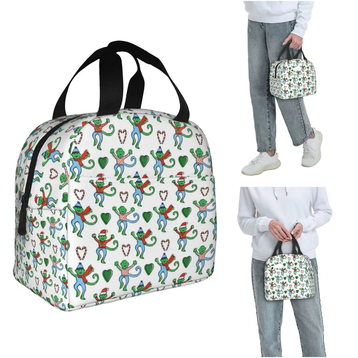 

Preppy Roller Monkeys Rabbit Anime Insulated Lunch Bag for Women Office Cooler Thermal Food Box Tote Lunch Boxes Container