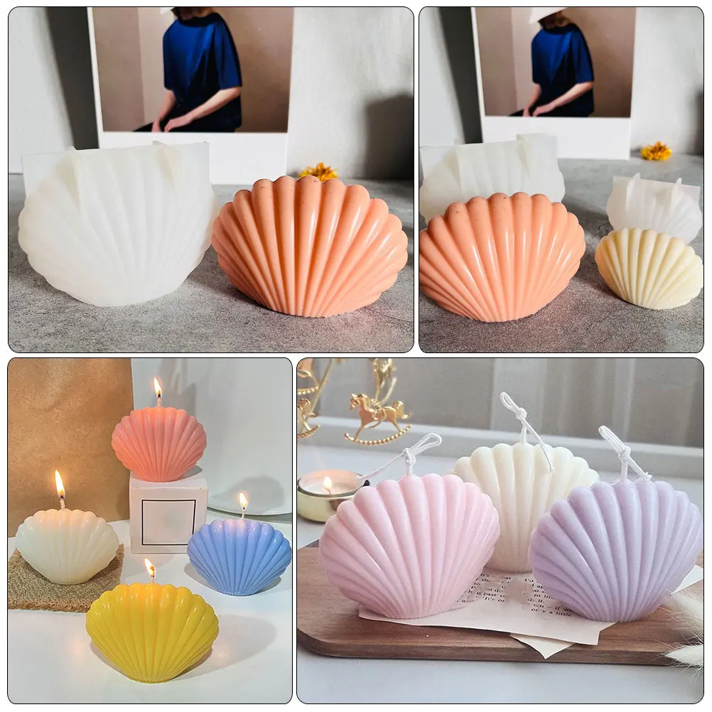 

Reusable Silicone Mold Shell Shape Flexible Non-Stick Wax Mold for DIY Scented Soap Bath Making Crafts