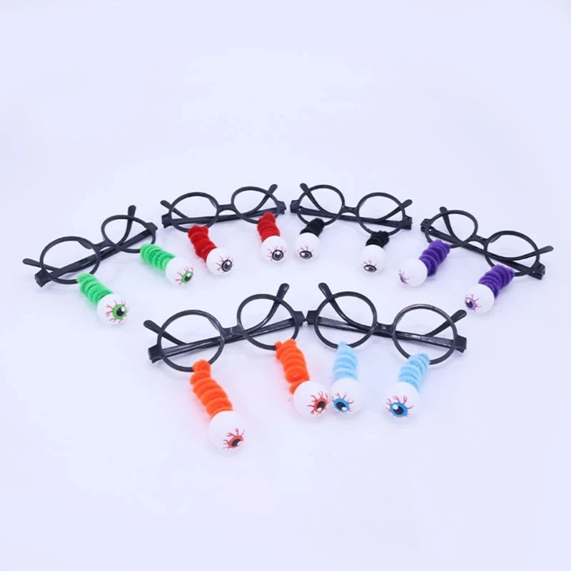 Funny Halloween Glasses Prank Eyeball Glasses Cosplay Props Party Decoration Novelty Eyeglasses Festival Costume Props