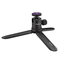 Minifocus Metal Mini Tripod + Ball Head Mount 1/4 Inch Screw Desktop Tabletop Stand for Gimbal Handle Grip Stabilizer Cameras