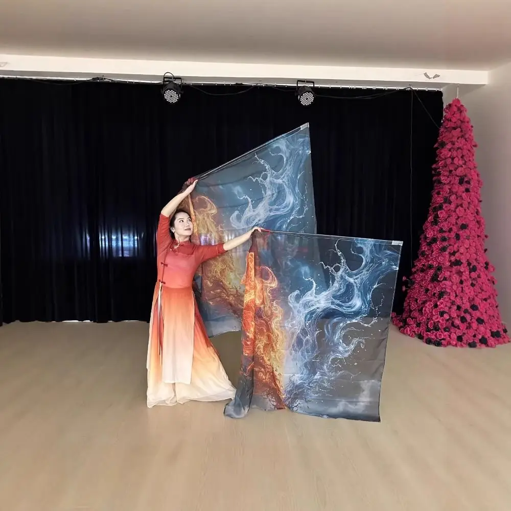 

Телескопические палочки для танца живота, аксессуары, реквизит, регулируемые шесты, легкие, разноцветные платки, портативные разноцветные флажки