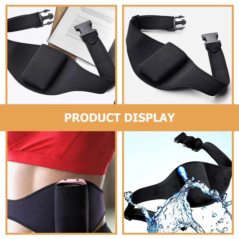 

2pcs Microphone Belt Bag Black Workout Carrier Pocket Storage Case Portable Mic Holder Adjustable Waist Pack