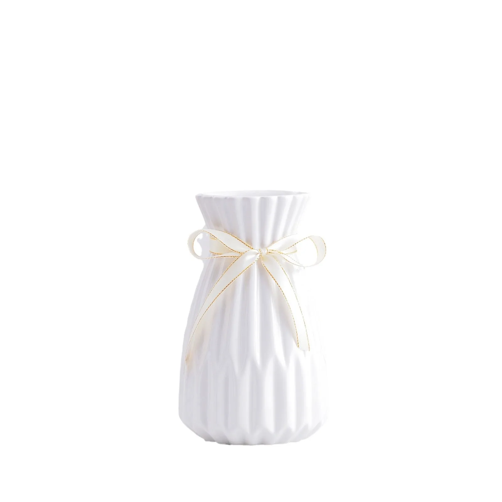 LH simple modern white porcelain pink origami ceramic vase home modern simple ornament