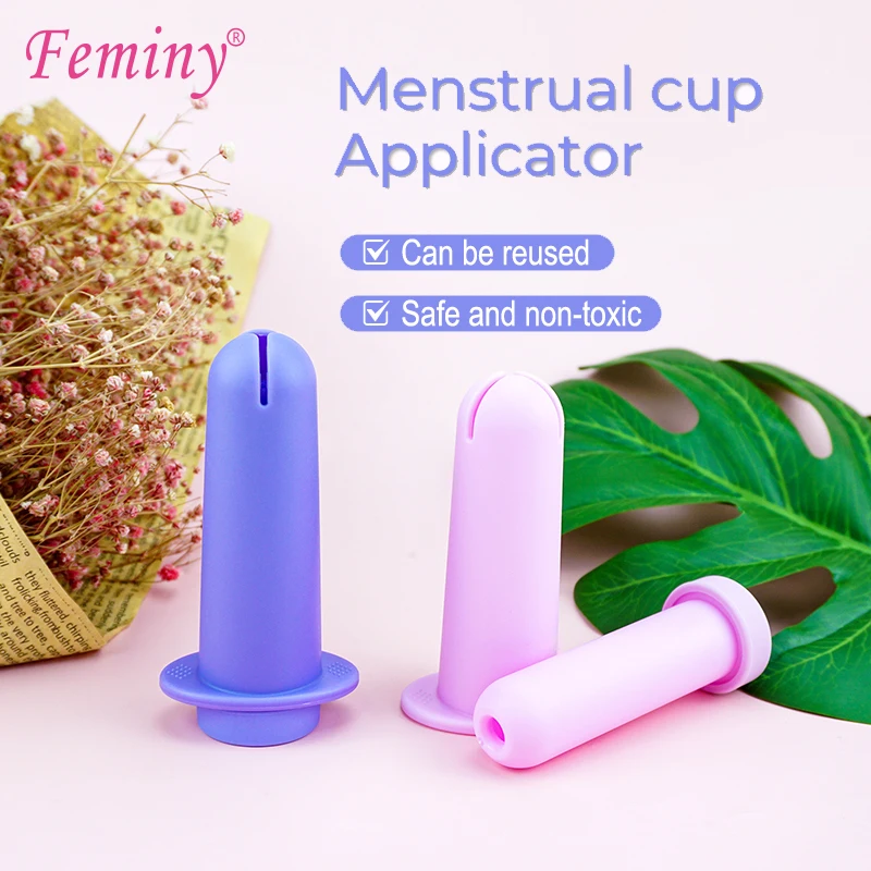 Herramienta aplicadora de copa Menstrual, copa de período reutilizable, aplicador de tampón de disco Menstrual, inserto de refuerzo