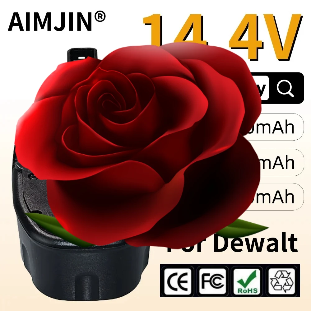 

14.4V Ni-MH Rechargeable Battery 4800/6800/9800mAh For Dewalt DC9094 DW9091 DE9092 Cordless Power Tools Replacement Battery