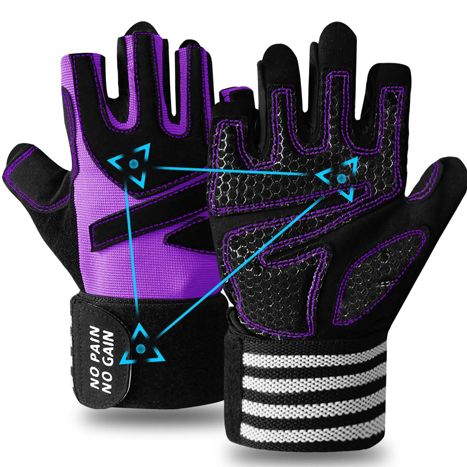 

Women Sports Training Fitness Gloves Half Finger Weight Lifting Glove Wrist Support Protector Equipment Drop Shipping