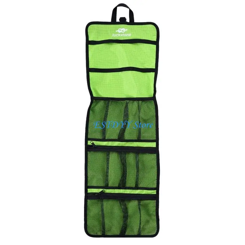 

G6DE Foldable Rock Climbing Storage Bag Durable Carabiner Hook Partitions