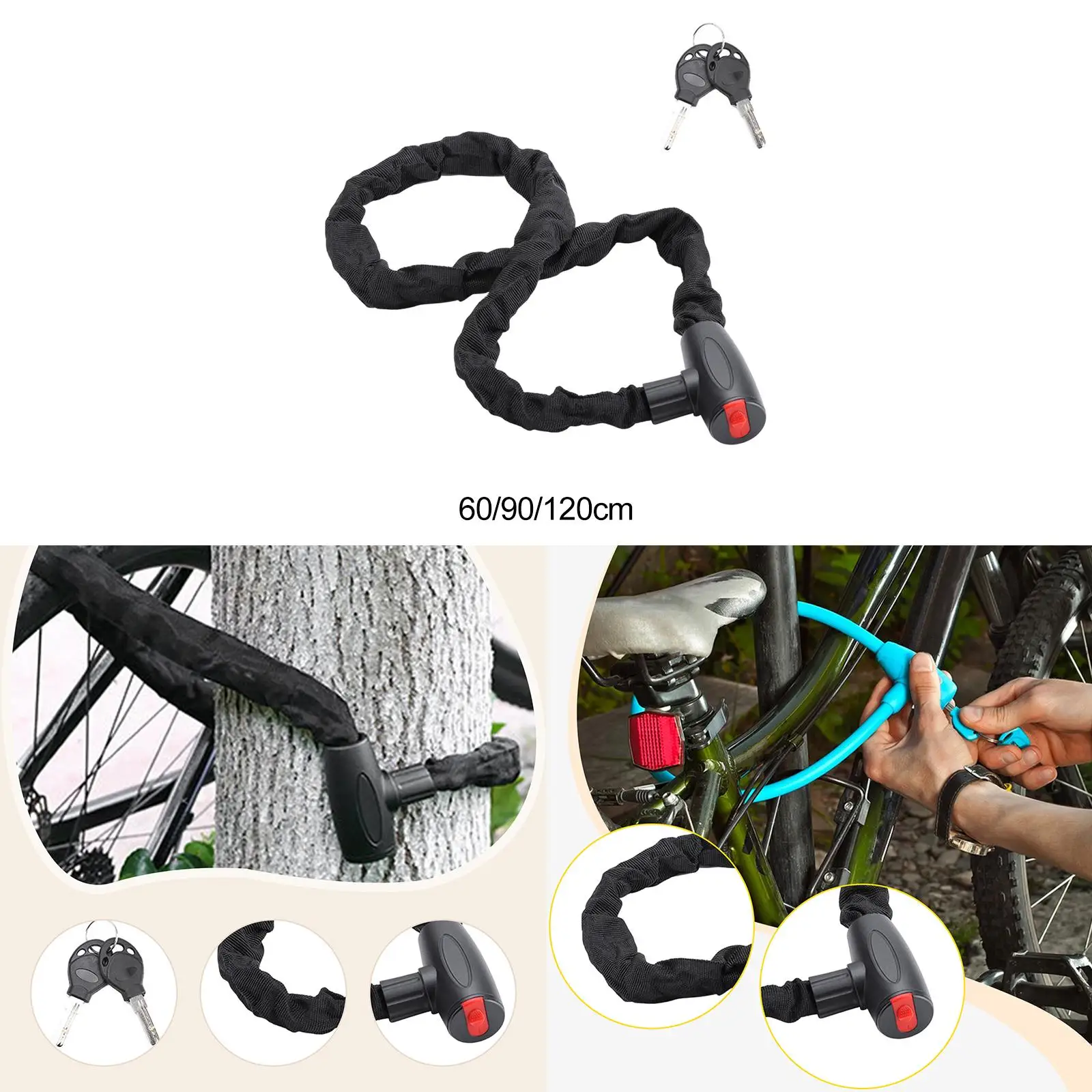 

Велосипедный замок, противоугонные аксессуары, портативный черный, простая установка, замена фитингов, высокая