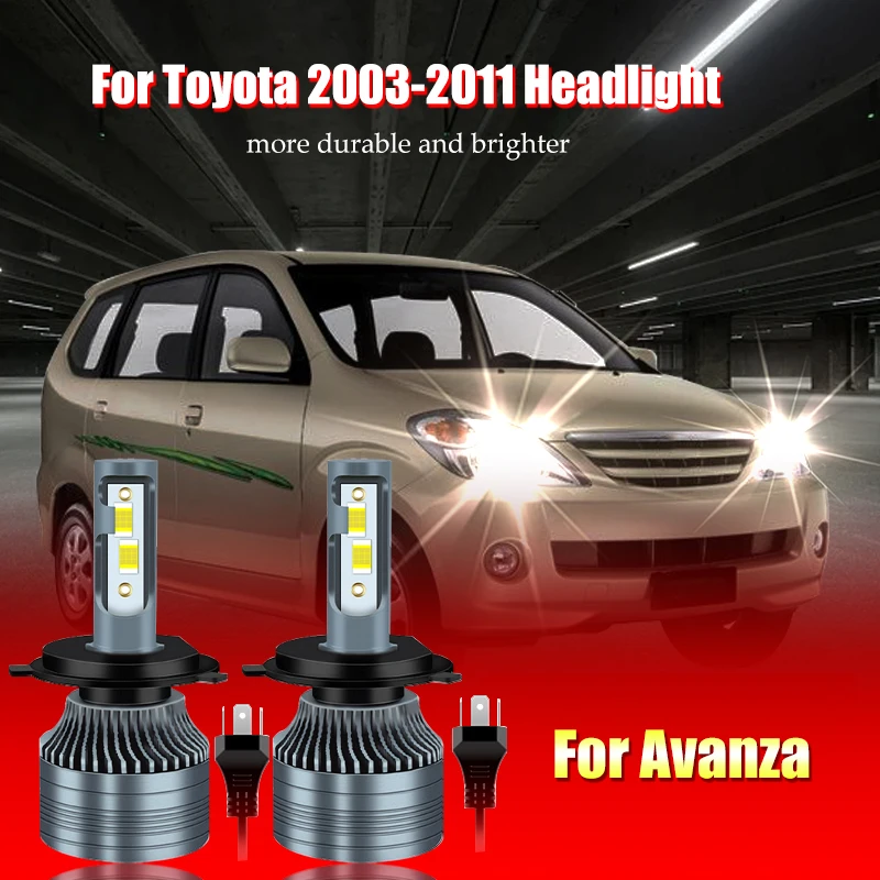 

2pc LED For Toyota Avanza (F600) 2003-2011 - Headlight 6000K Bulbs Kit Replace Halogen