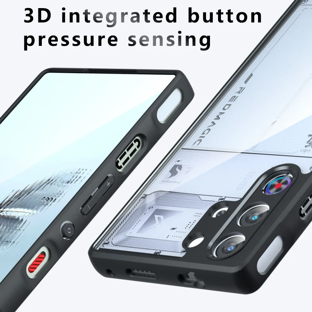 For Nubia Red Magic 11 Pro Case Luxury Matte Armor Transparent Back Cover For RedMagic 10 9 S Pro Plus Shockproof Bumper Funda