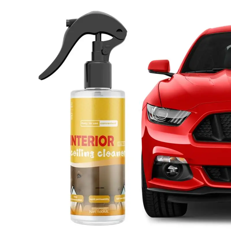 

Car Seat Fabric Cleaner Car Interior Roof Stain Removal 100ml Fabric Cleaner Spray Solution For Car Stain & Smell Remover And