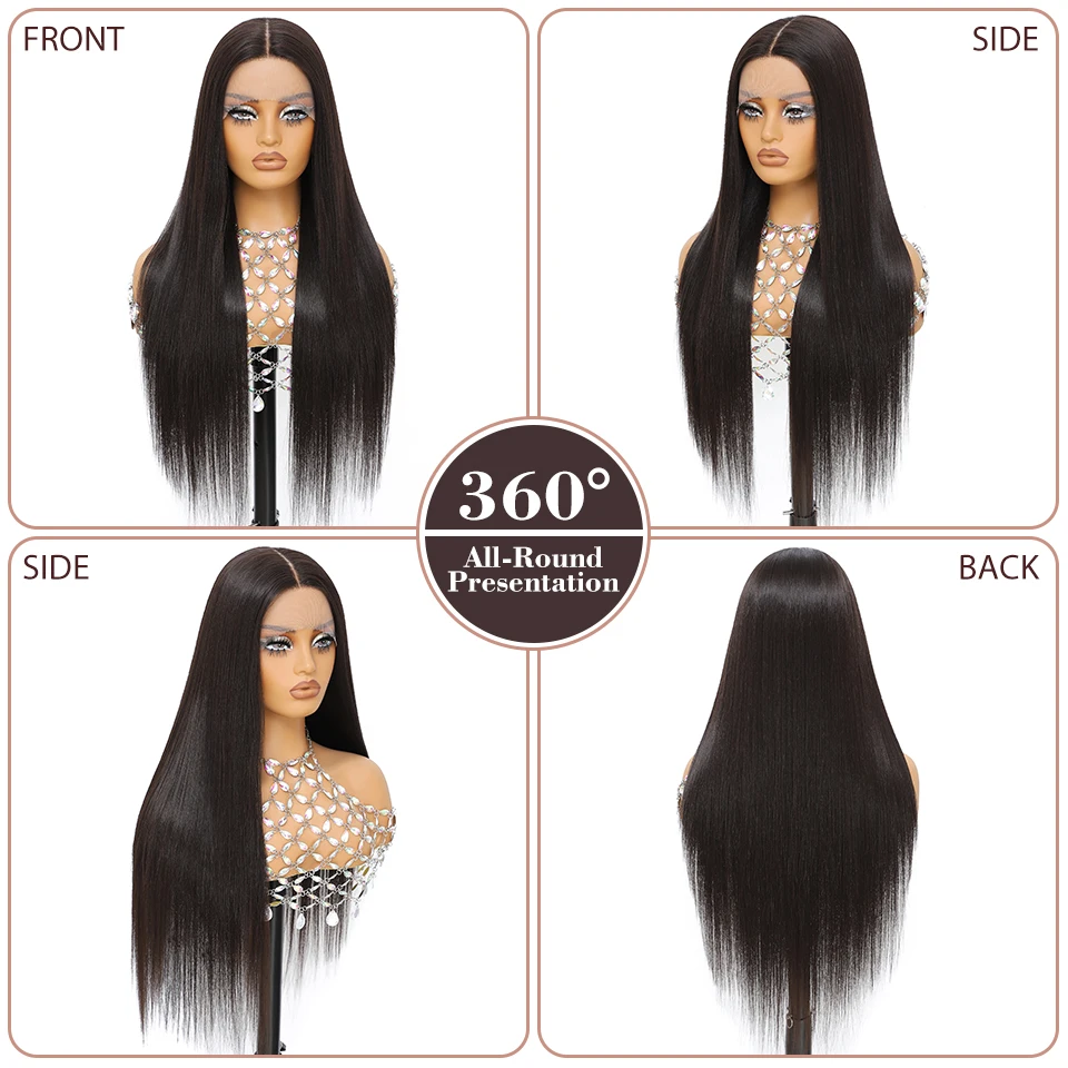 Synthetic 13X5X1 Lace Front Wigs Straight Baby Hair Wig 30Inch Lace Wig For Women Lace Front Wig Ombre Copper Blonde Cosplay Wig