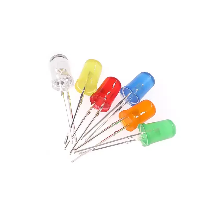 20 Stuks 5Mm Led Diode Wit Blauw Rood Geel Groen Oranje Roze Warm Wit Licht 5Mm Rond Water Helder F3 F5 Led Emitting Diode