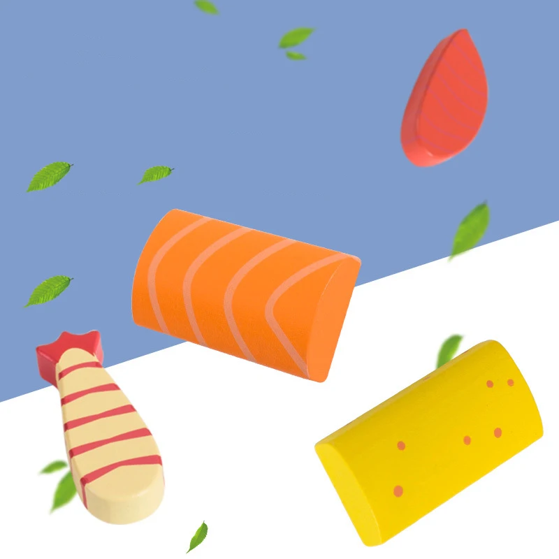 Cocina en miniatura para niños, simulación de comida, Sushi, juego de madera 3D, juego de simulación, juguetes magnéticos para niñas, juego de cocina, regalos