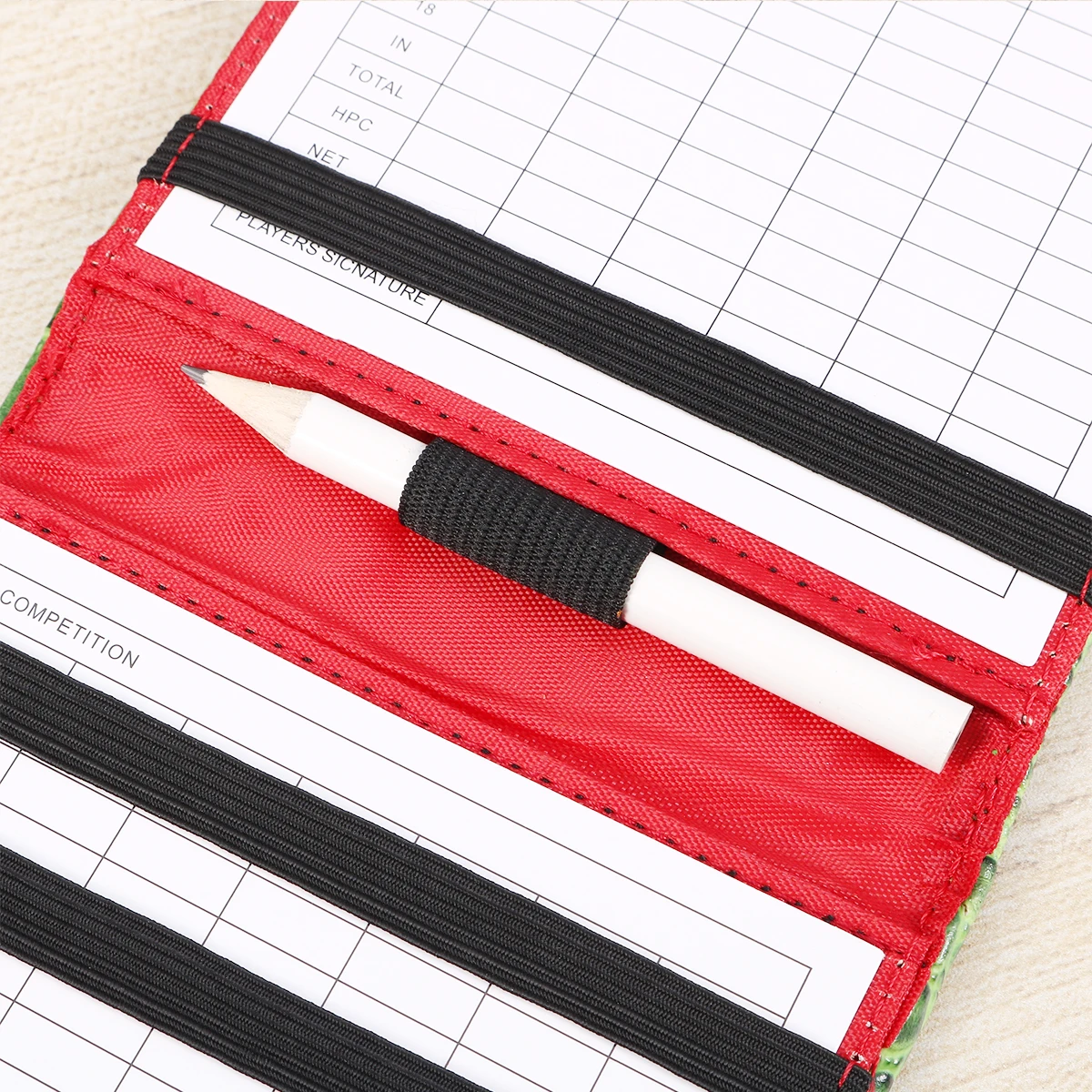 

Golf Scoring Book Pocketbook Scorecard Holder Accessories Tracking Notebook Green Miss