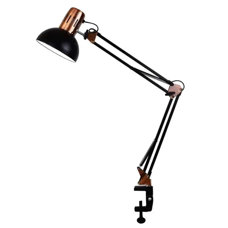 

ABDJ-Childern' S Room EU Plug Industrial Foldable LED Table Lamp With Clamp E27 Telescopic Swing Dormitory Reading Lamp Beds