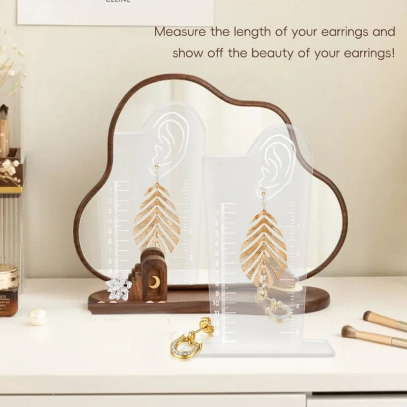 Earring Organizers Frame With Measurement Elegant Earring Measurement Display Arch For Organizing And Showcasing Jewelry