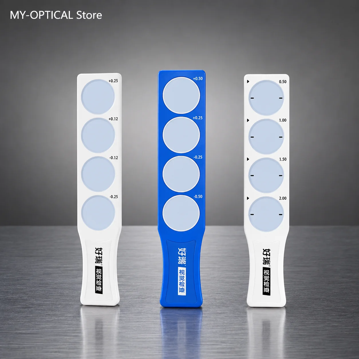 2026 - 1 Pair Vision Test Products 25/50 & 12/25 Optometry Rack Set Spherical Prism Fast Test Lens