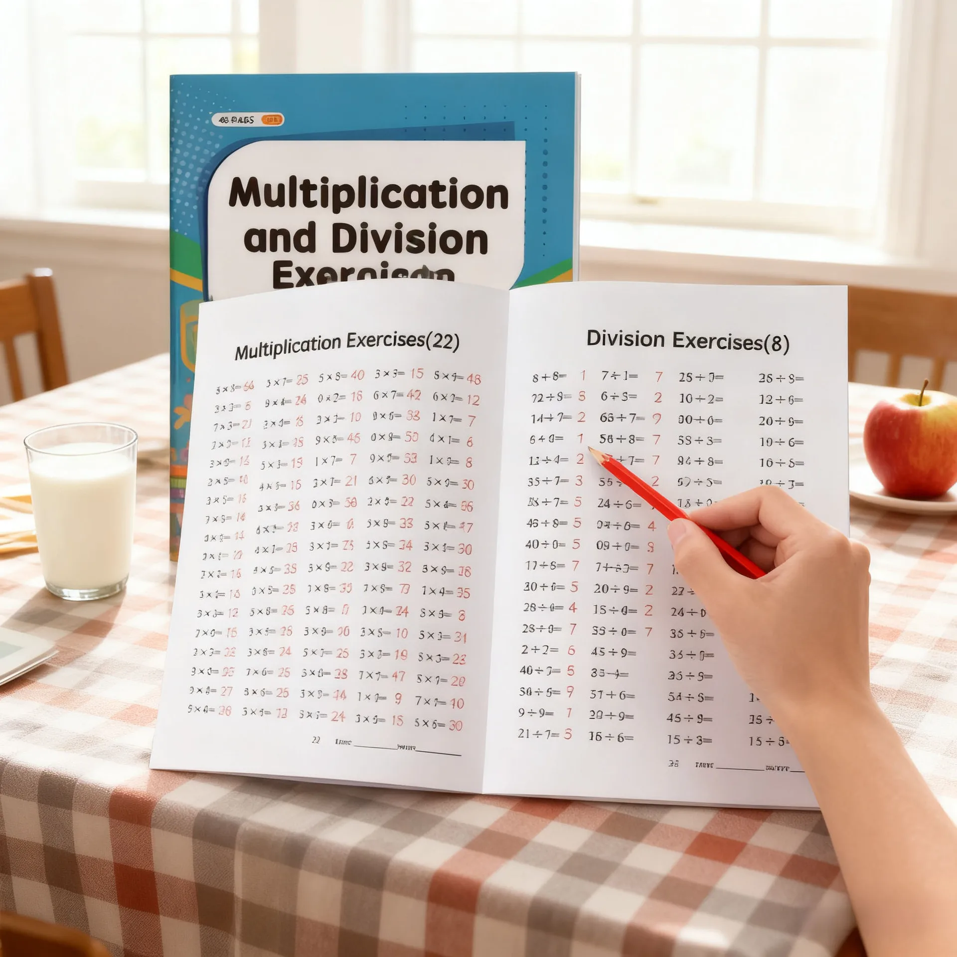 Multiplication Division 99 Times Exercise Book Training in MathematicsCalculation Book for Children Aged 3-8